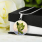 ShineOn Fulfillment Jewelry Personalized Lily of the Valley Art, Custom Pendant and Luxury Necklace - Personalized Engraving Available, Gift Box Included, Free Shipping