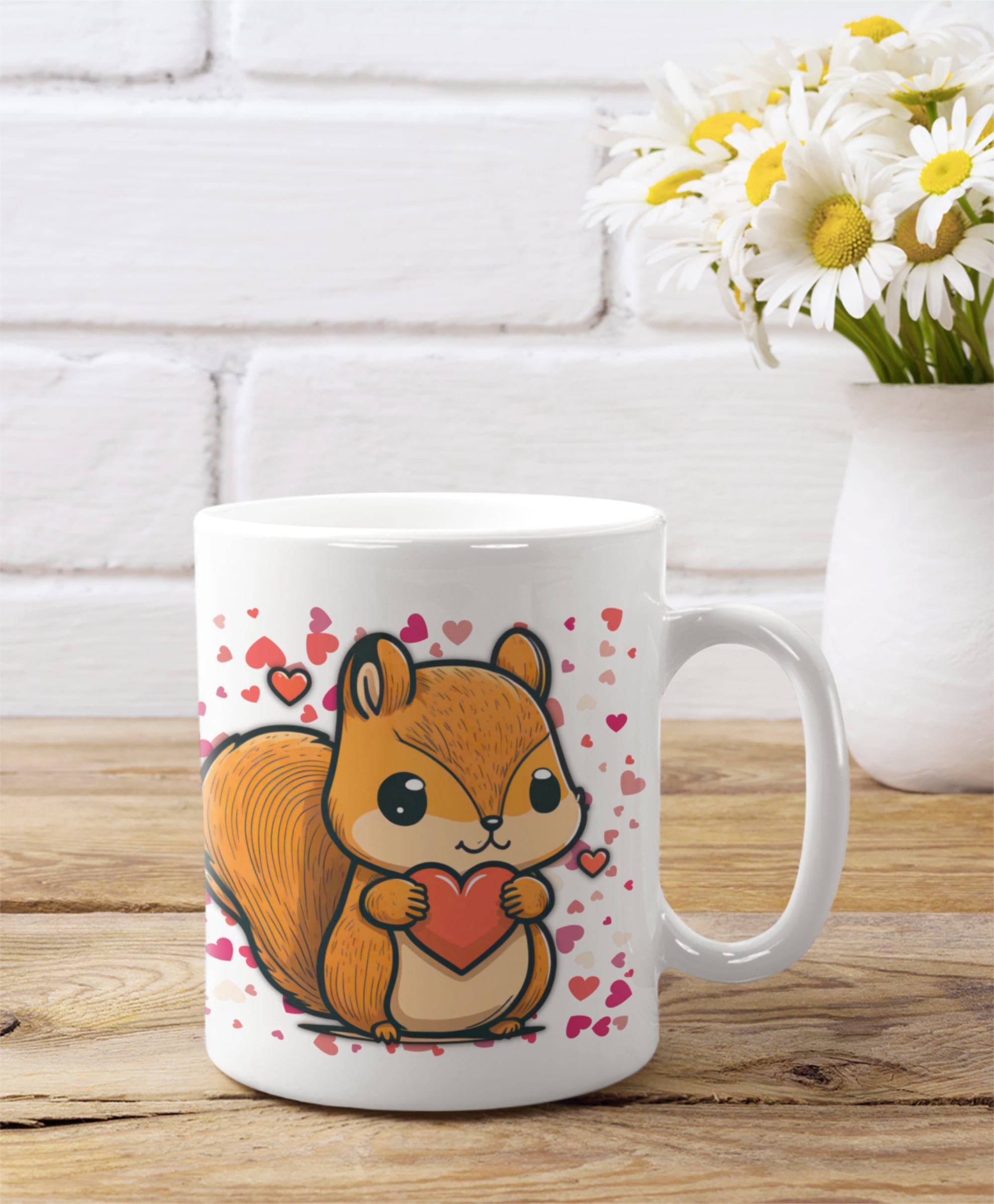 Printify Mug 11oz Coffee Mug, Squirrel Coffee Mug, Tea Mug, Birthday Gift, Funny Mug, White 11 oz Ceramic, Gift for Her or Him, Free Shipping 78604929410924784928