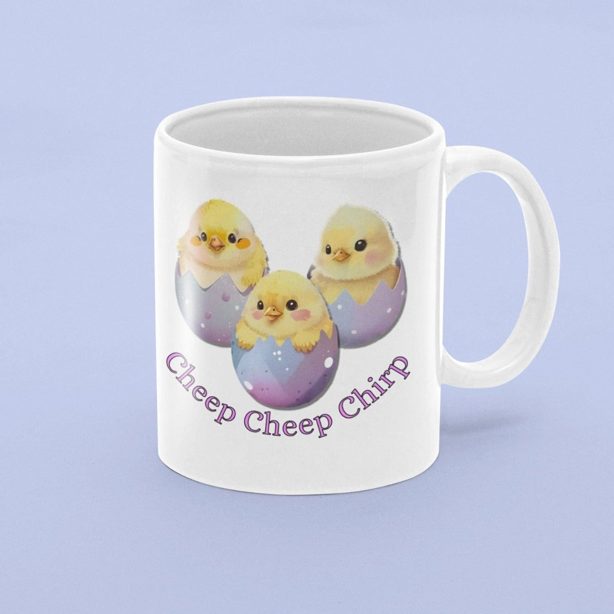 Printify Mug 11oz Coffee Mug, Chick in Egg Mug, Cute Chick Mug, Easter Coffee Mug, Easter Mug , Birthday Gift, White 11 oz Ceramic, Gift for Her 24720180671114643463