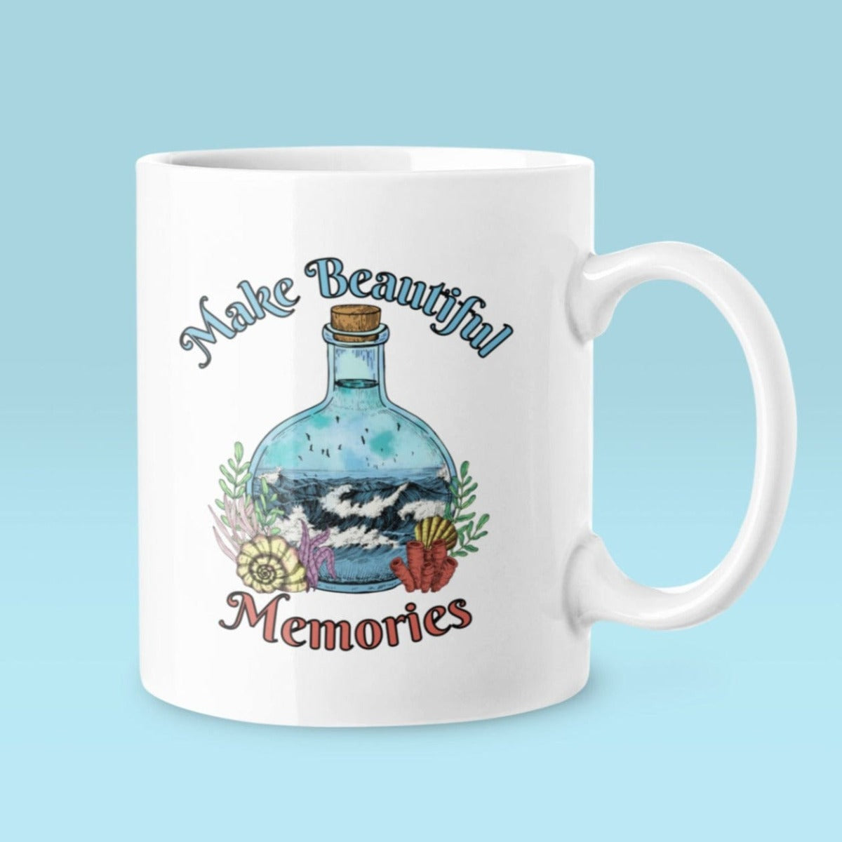 Printify Mug 11oz Coffee Mug, Ocean Coffee Mug, Beach Mug, Beach Gift, Nature Mug, White 11 oz Ceramic, Gift for Her or Him, Free Shipping 27988107618858611968