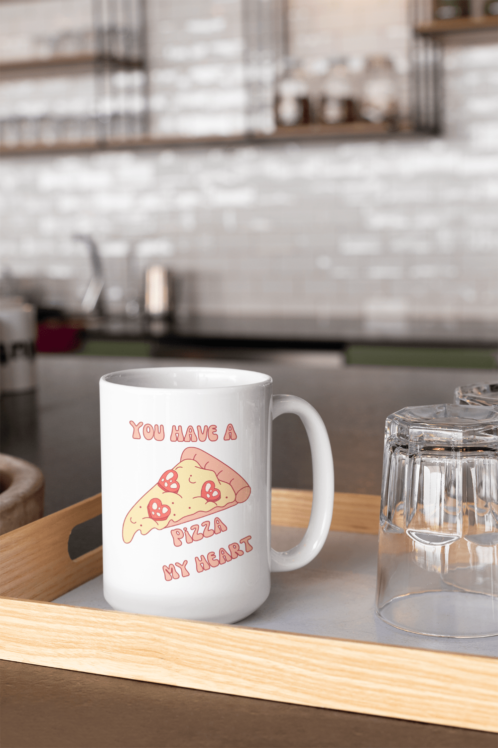Printify Mug 15oz Coffee Mug, Valentine Pizza Coffee Mug, Valentine Mug, Valentine Gift, Funny Mug, White 15oz Ceramic, Gift for Her or Him, Free Shipping 15835483172632396732