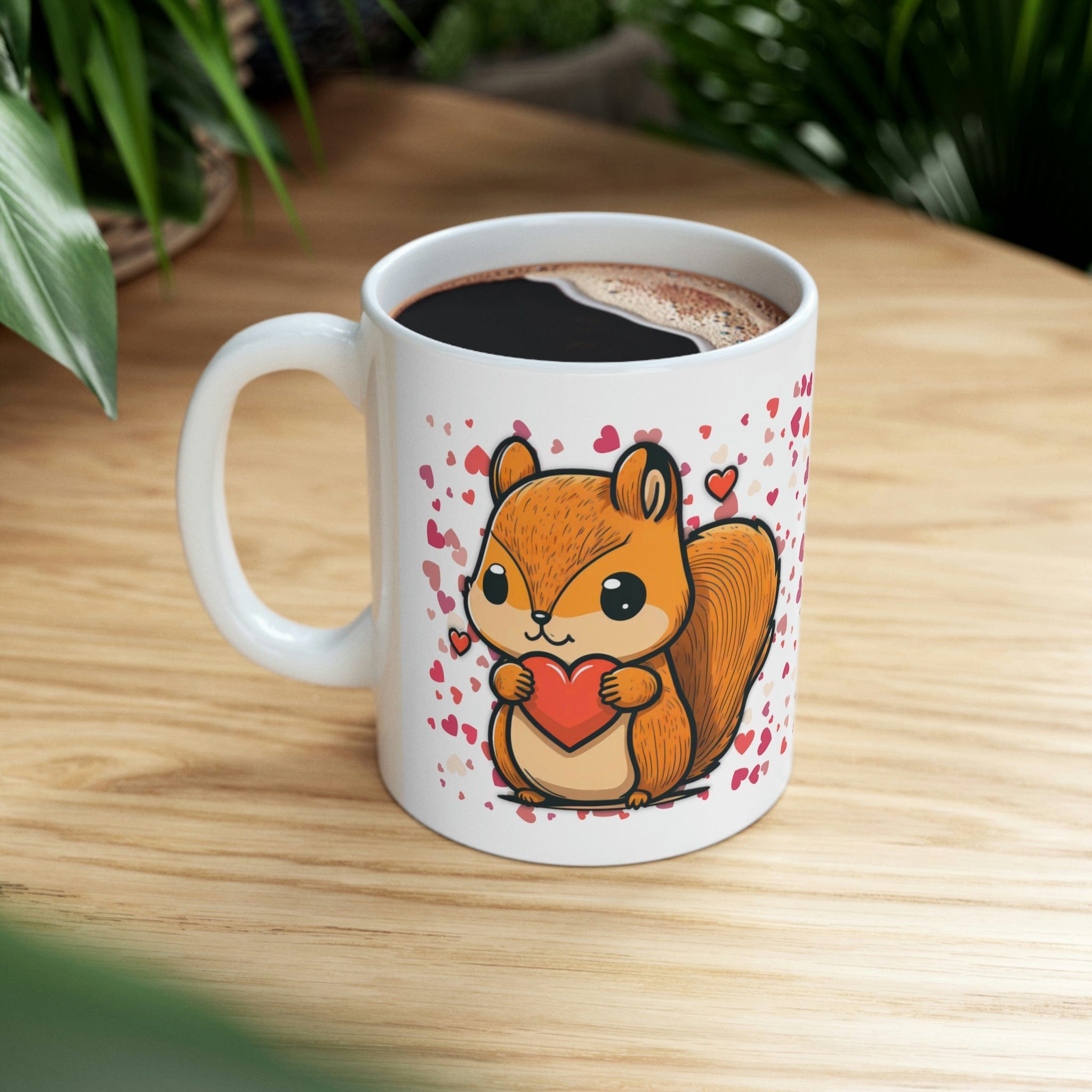 Printify Mug 11oz Coffee Mug, Squirrel Coffee Mug, Tea Mug, Birthday Gift, Funny Mug, White 11 oz Ceramic, Gift for Her or Him, Free Shipping 78604929410924784928