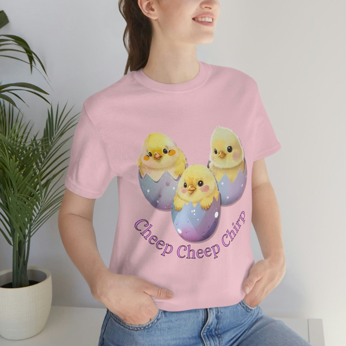 Printify T-Shirt Woman's shirt, Chicks in Eggs Shirt, Chicks Shirt, Easter Shirt, Unisex Short Sleeve Tee, Graphic Tee, Gift for Her