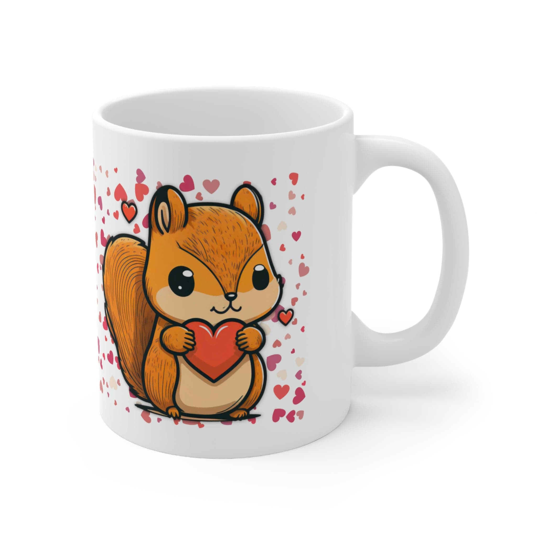 Printify Mug 11oz Coffee Mug, Squirrel Coffee Mug, Tea Mug, Birthday Gift, Funny Mug, White 11 oz Ceramic, Gift for Her or Him, Free Shipping 78604929410924784928
