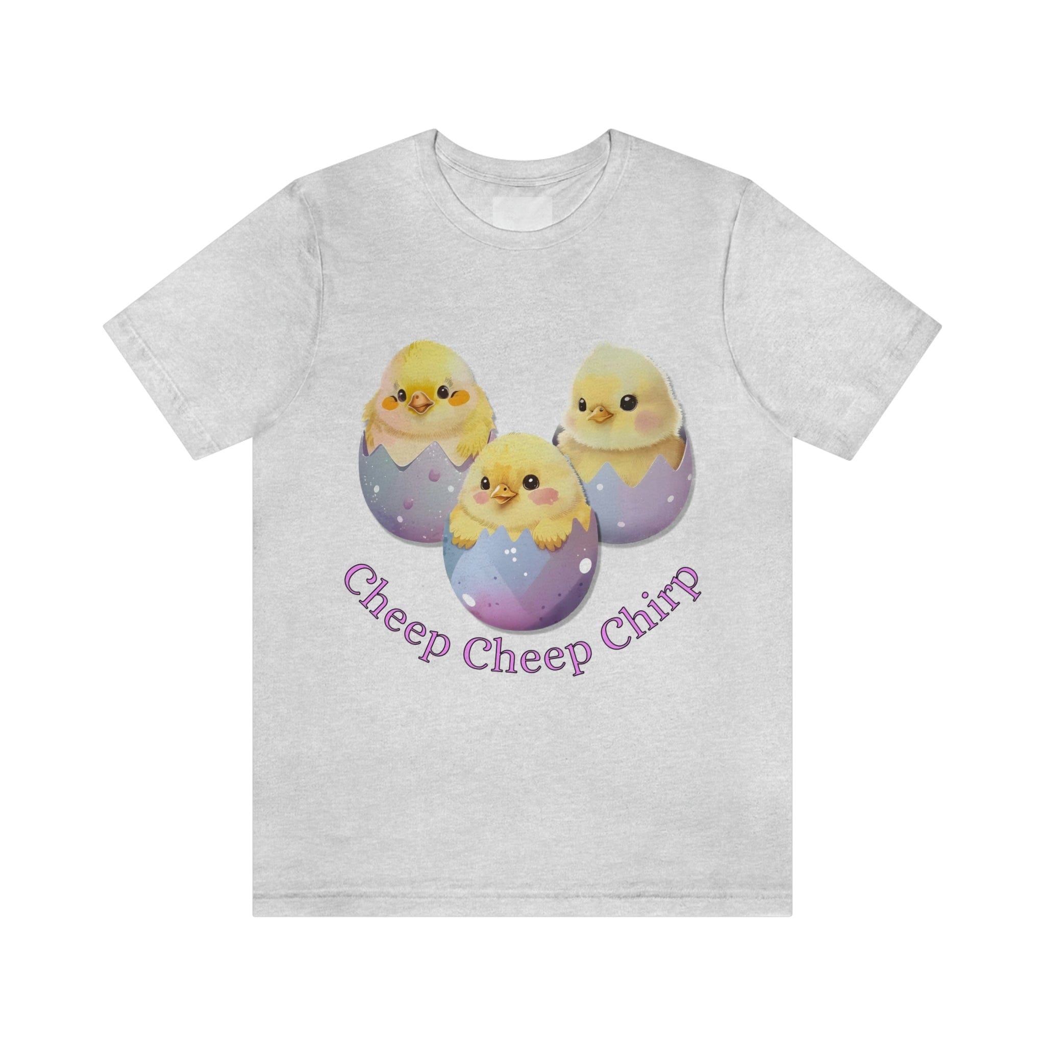 Printify T-Shirt Ash / S Woman's shirt, Chicks in Eggs Shirt, Chicks Shirt, Easter Shirt, Unisex Short Sleeve Tee, Graphic Tee, Gift for Her 98586532630120717308