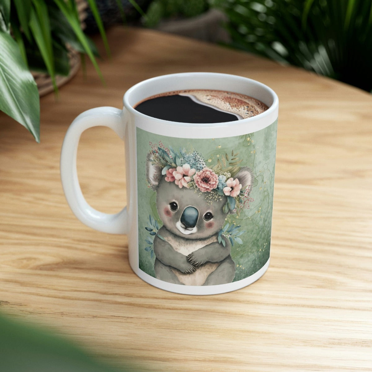 Printify Mug 11oz Coffee Mug, Koala Coffee Mug, Koala Bear Gift, Koalas Mug, Birthday Gift, Animal Mug, White 11 oz Ceramic, Gift for Her, Free Shipping 13732192539114599029