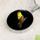 ShineOn Fulfillment Jewelry Macaw Parrot in Flight Custom Pendant with Luxury Necklace - Personalized Engraving Available