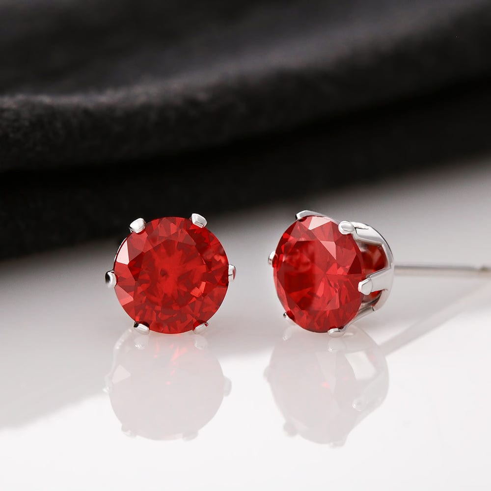 ShineOn Fulfillment Jewelry Red Cubic Zirconia Earrings SO-6749774
