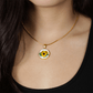 ShineOn Fulfillment Jewelry Sunflower Altered Art Custom Pendant with Luxury Necklace - Personalized Engraving Available