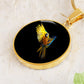 ShineOn Fulfillment Jewelry Macaw Parrot in Flight Custom Pendant with Luxury Necklace - Personalized Engraving Available