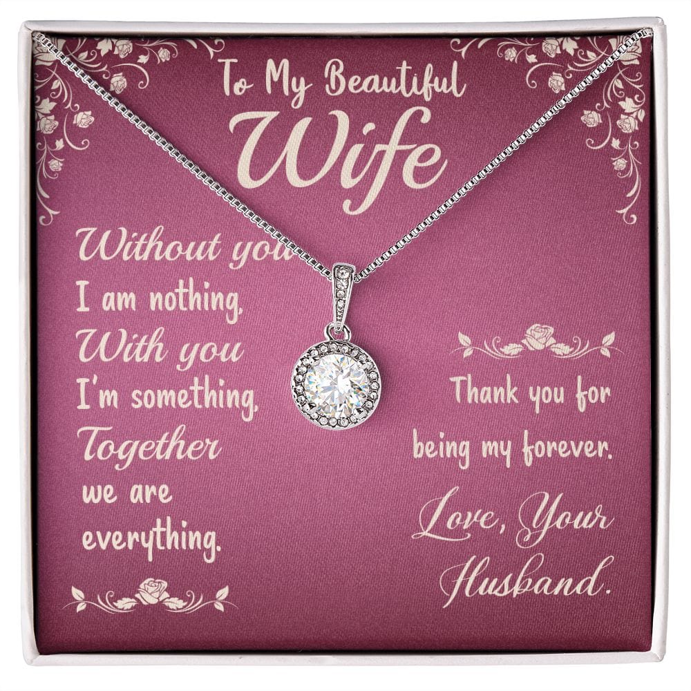 ShineOn Fulfillment Jewelry Two Tone Box Eternal Love Necklace for your special love SO-6721692