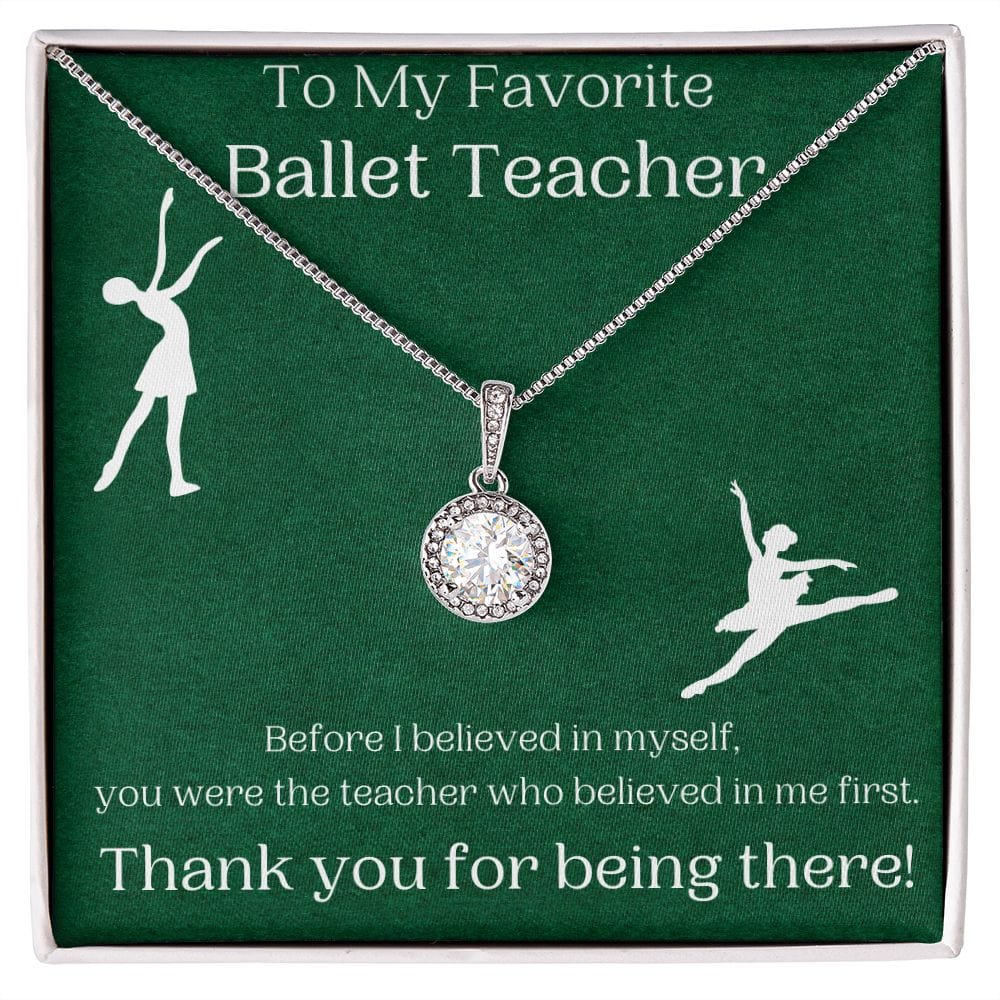 ShineOn Fulfillment Jewelry Two Tone Box To My Favorite Ballet Teacher Thank You Gift SO-6766181
