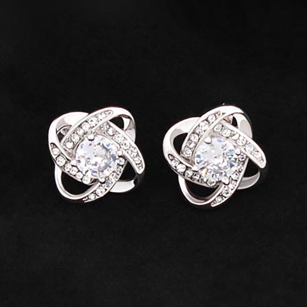 ShineOn Fulfillment Jewelry Love Knot Stud Earrings SO-6749755
