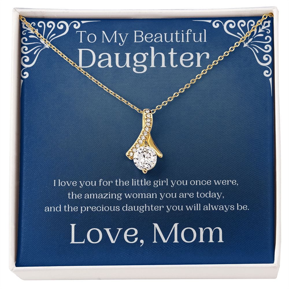 ShineOn Fulfillment Jewelry 18K Yellow Gold Finish / Standard Box To My Daughter Alluring Beauty Necklace SO-6762536
