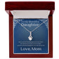 ShineOn Fulfillment Jewelry 14K White Gold Finish / Luxury Box To My Daughter Alluring Beauty Necklace SO-6762537