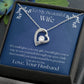 ShineOn Fulfillment Jewelry Wife Necklace, Heart Necklace, Wife Gift, Valentine Gift, Silver Necklace, Gold Necklace, Gift for Her, Free Gift Box, Free Shipping