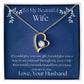 ShineOn Fulfillment Jewelry 18k Yellow Gold Finish / Standard Box Wife Necklace, Heart Necklace, Wife Gift, Valentine Gift, Silver Necklace, Gold Necklace, Gift for Her, Free Gift Box, Free Shipping SO-8859455