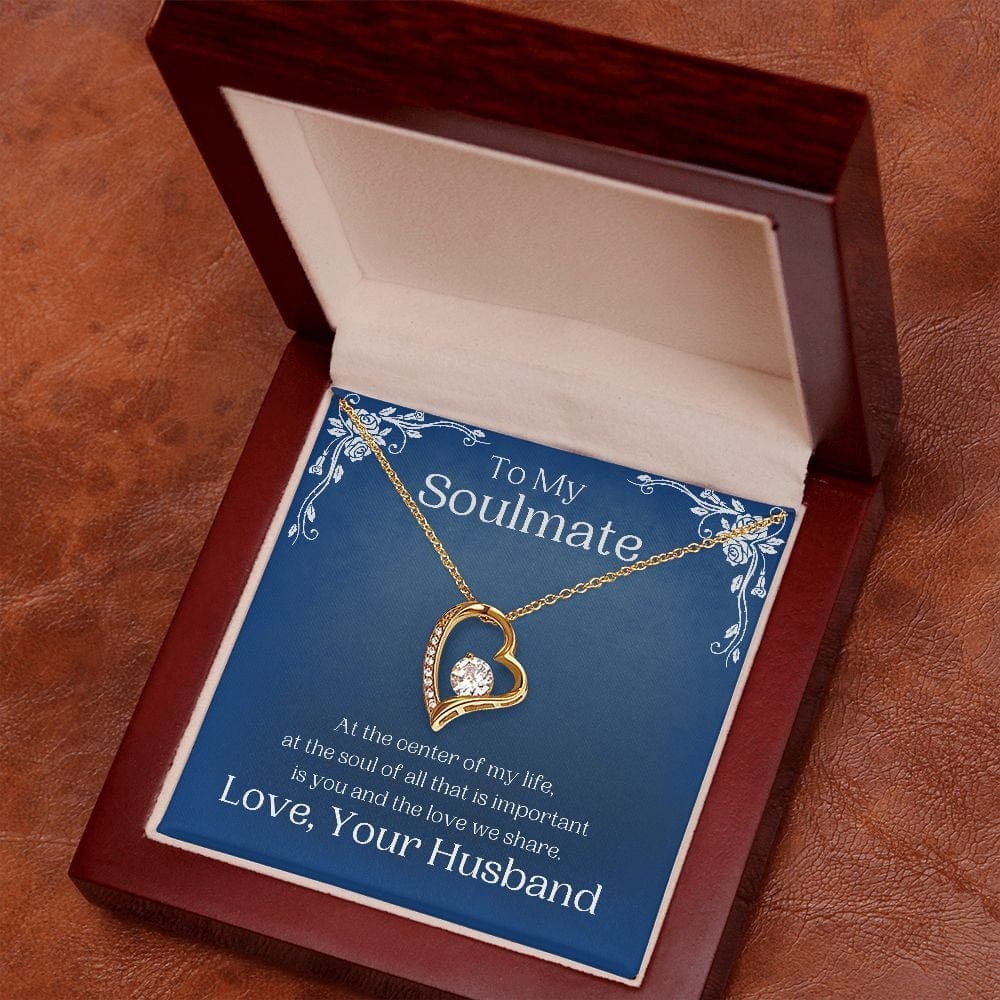 ShineOn Fulfillment Jewelry Soulmate Necklace, Heart Necklace, Soulmate Gift, Silver Necklace, Gold Necklace, Free Gift Box, Free Shipping