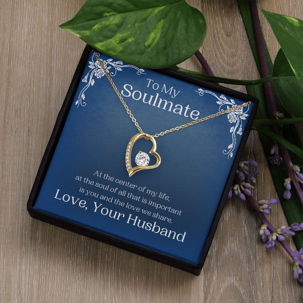 ShineOn Fulfillment Jewelry Soulmate Necklace, Heart Necklace, Soulmate Gift, Silver Necklace, Gold Necklace, Free Gift Box, Free Shipping