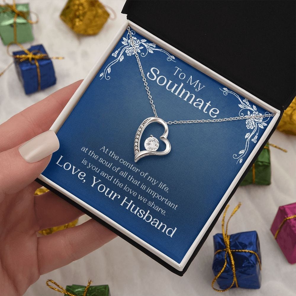 ShineOn Fulfillment Jewelry Soulmate Necklace, Heart Necklace, Soulmate Gift, Silver Necklace, Gold Necklace, Free Gift Box, Free Shipping