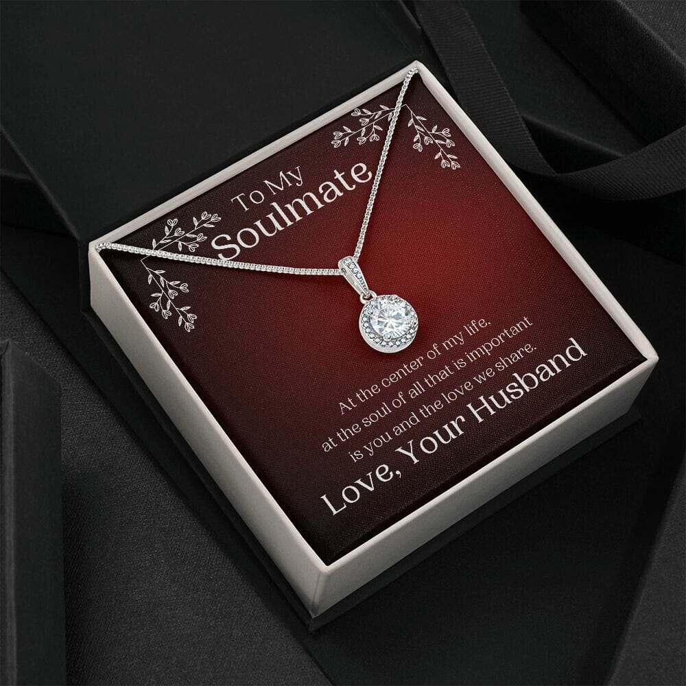 ShineOn Fulfillment Jewelry Soulmate Necklace, Soulmate Gift, Valentine Gift, White Gold Necklace,  Free Gift Box, Free Shipping