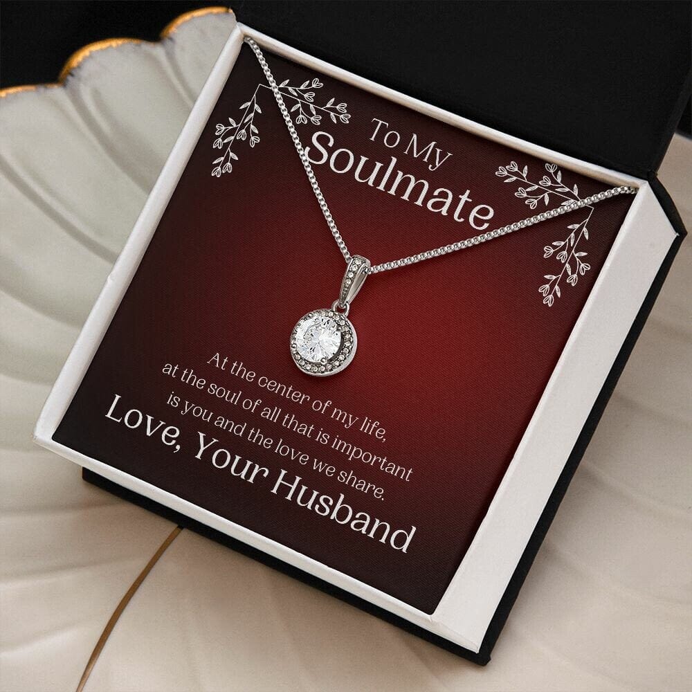 ShineOn Fulfillment Jewelry Soulmate Necklace, Soulmate Gift, Valentine Gift, White Gold Necklace,  Free Gift Box, Free Shipping