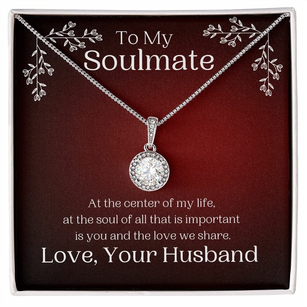 ShineOn Fulfillment Jewelry Soulmate Necklace, Soulmate Gift, Valentine Gift, White Gold Necklace,  Free Gift Box, Free Shipping