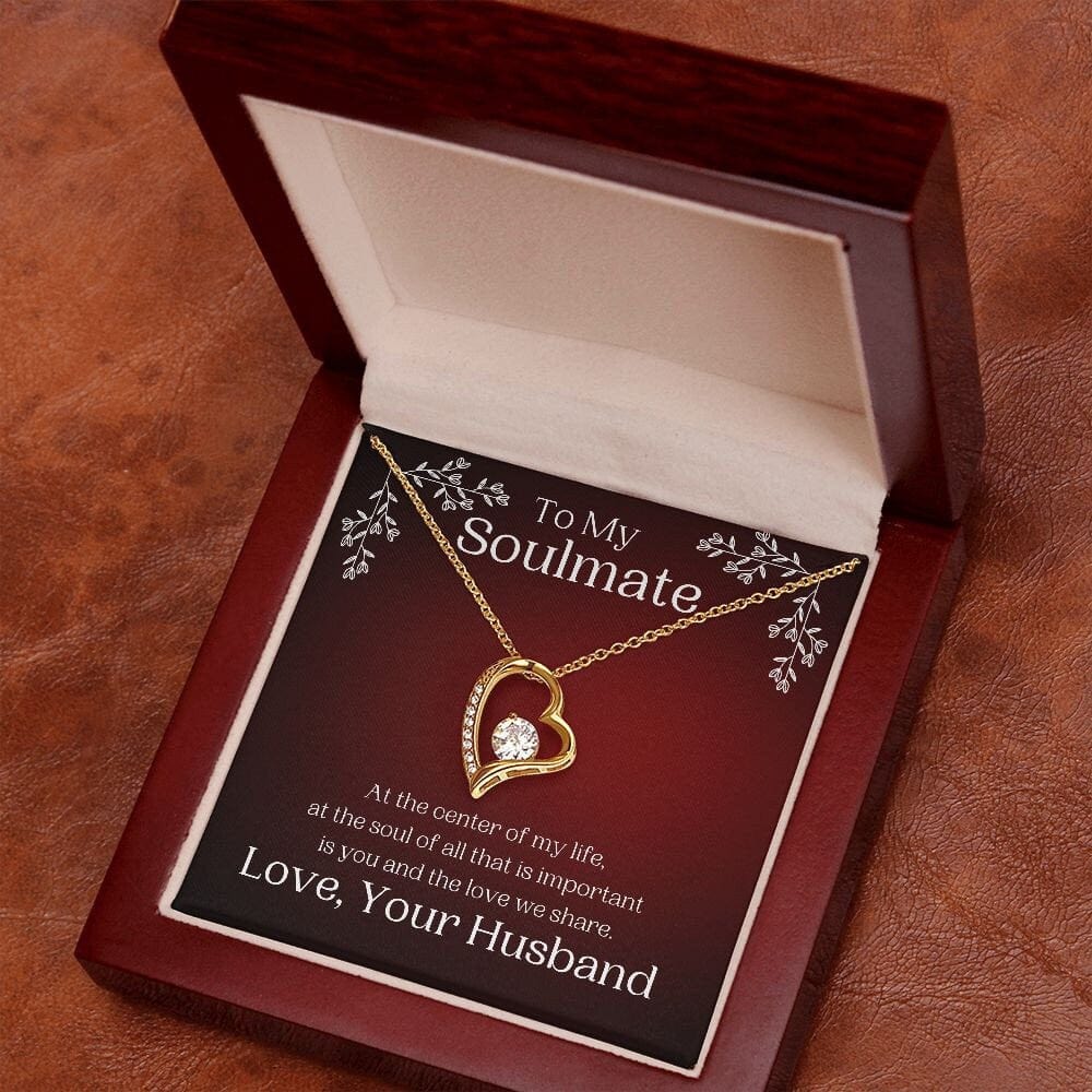 ShineOn Fulfillment Jewelry Soulmate Necklace, Heart Necklace, Soulmate Gift, Silver Necklace, Gold Necklace, Gift for Her, Free Gift Box, Free Shipping