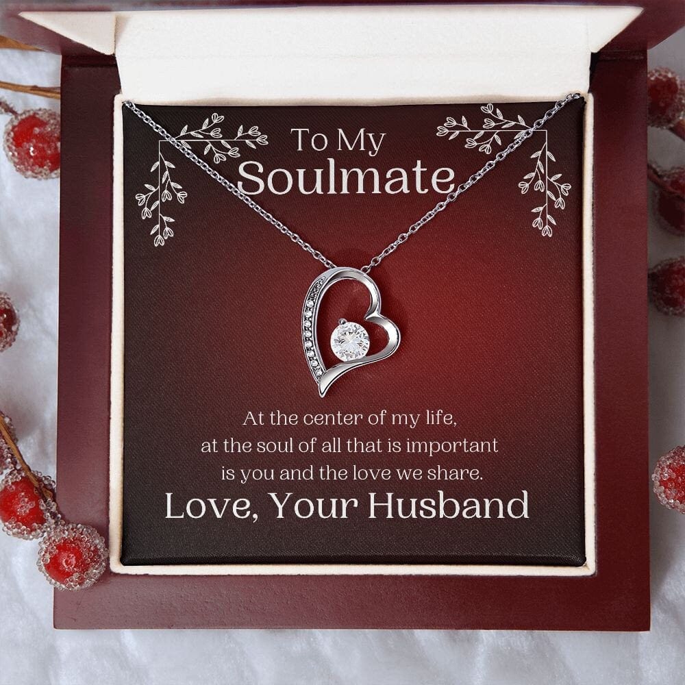 ShineOn Fulfillment Jewelry Soulmate Necklace, Heart Necklace, Soulmate Gift, Silver Necklace, Gold Necklace, Gift for Her, Free Gift Box, Free Shipping