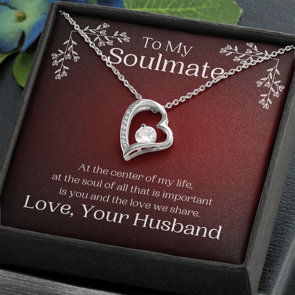 ShineOn Fulfillment Jewelry Soulmate Necklace, Heart Necklace, Soulmate Gift, Silver Necklace, Gold Necklace, Gift for Her, Free Gift Box, Free Shipping