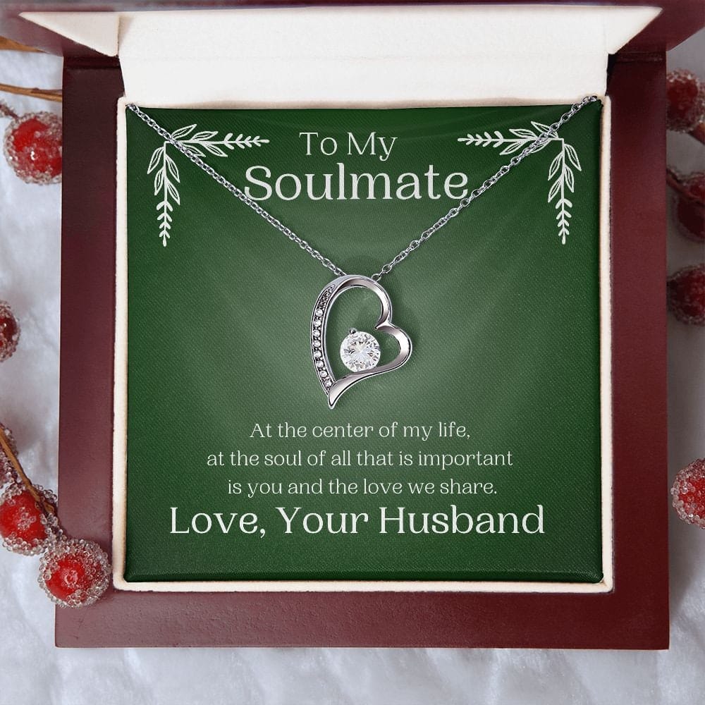 ShineOn Fulfillment Jewelry Soulmate Necklace, Heart Necklace, Soulmate Gift, Silver Necklace, Gold Necklace, Gift for Her, Free Gift Box, Free Shipping