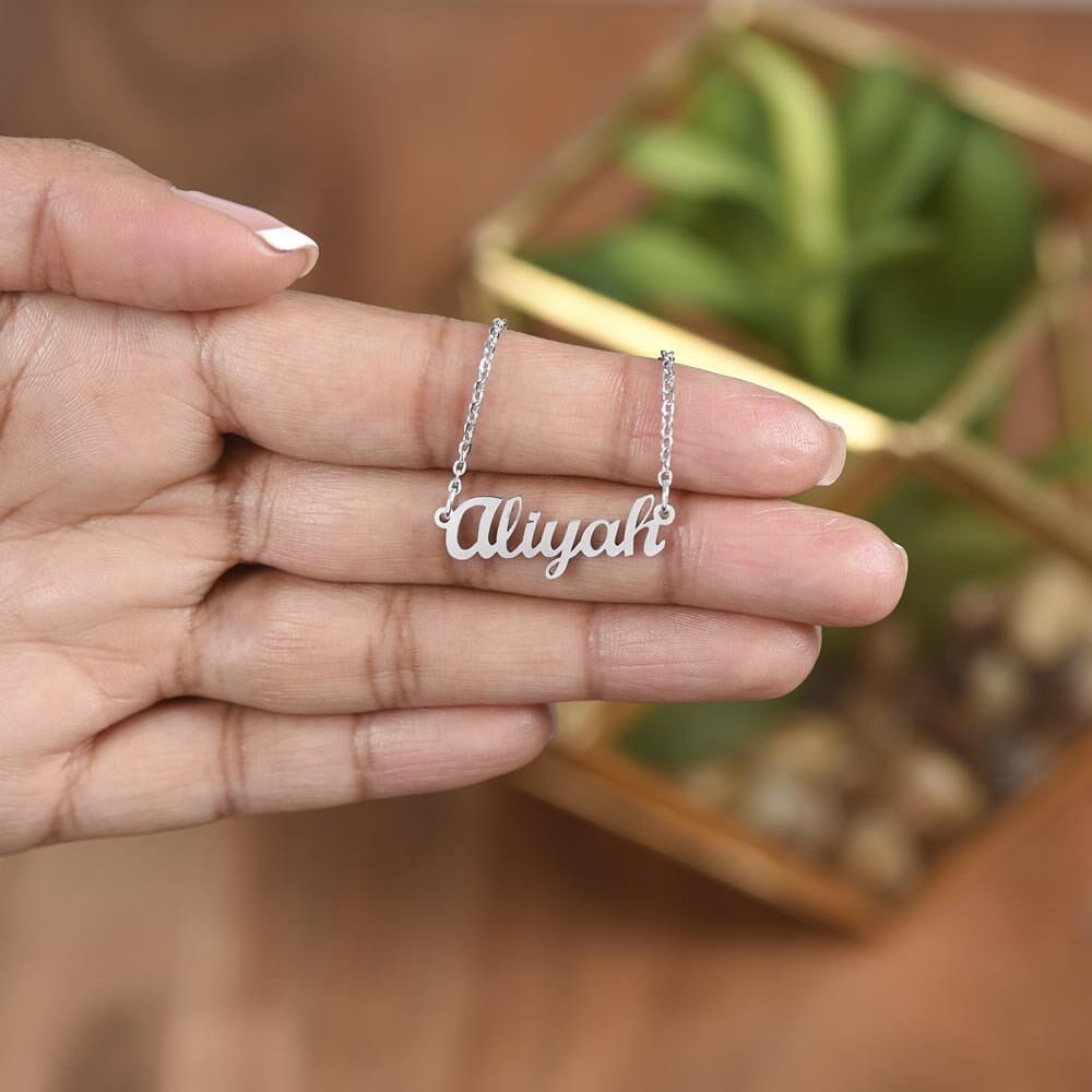 ShineOn Fulfillment Jewelry Personalized Name Necklace, Custom Name Necklace, Soulmate Necklace, Cable Chain Necklace, Gift for Her, Included Gift Box, Free Shipping