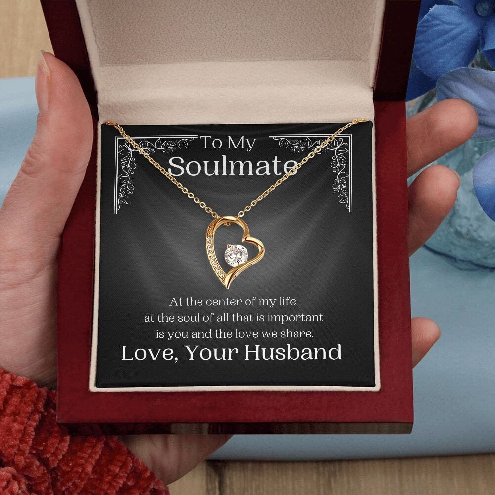 ShineOn Fulfillment Jewelry Soulmate Necklace, Heart Necklace, Soulmate Gift, Silver Necklace, Gold Necklace, Gift for Her, Free Gift Box, Free Shipping