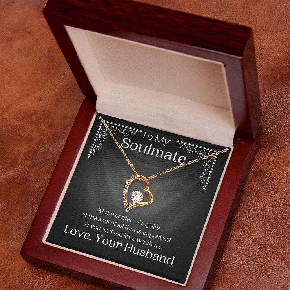 ShineOn Fulfillment Jewelry Soulmate Necklace, Heart Necklace, Soulmate Gift, Silver Necklace, Gold Necklace, Gift for Her, Free Gift Box, Free Shipping