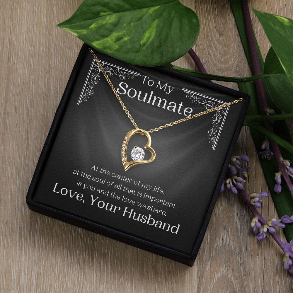 ShineOn Fulfillment Jewelry Soulmate Necklace, Heart Necklace, Soulmate Gift, Silver Necklace, Gold Necklace, Gift for Her, Free Gift Box, Free Shipping