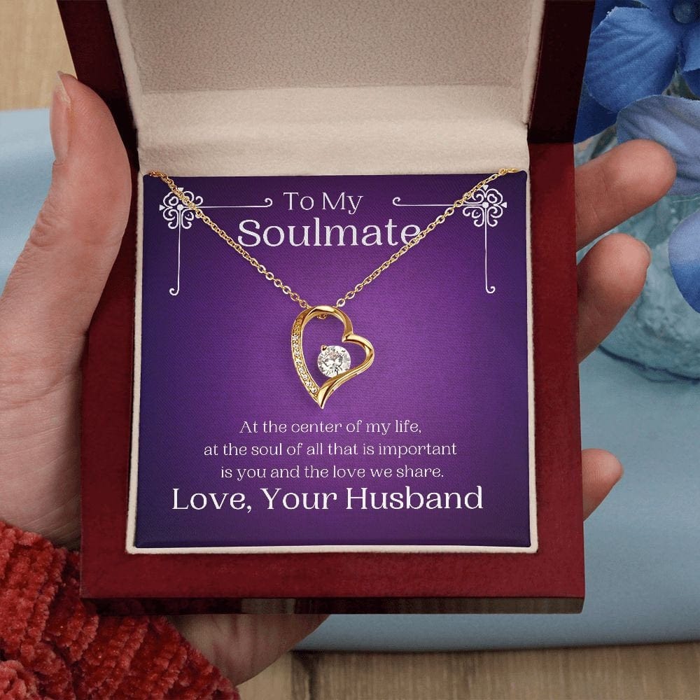 ShineOn Fulfillment Jewelry Soulmate Necklace, Heart Necklace, Soulmate Gift, Silver Necklace, Gold Necklace, Gift for Her, Free Gift Box, Free Shipping