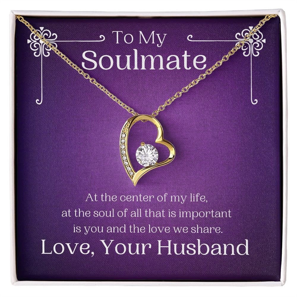 ShineOn Fulfillment Jewelry Soulmate Necklace, Heart Necklace, Soulmate Gift, Silver Necklace, Gold Necklace, Gift for Her, Free Gift Box, Free Shipping