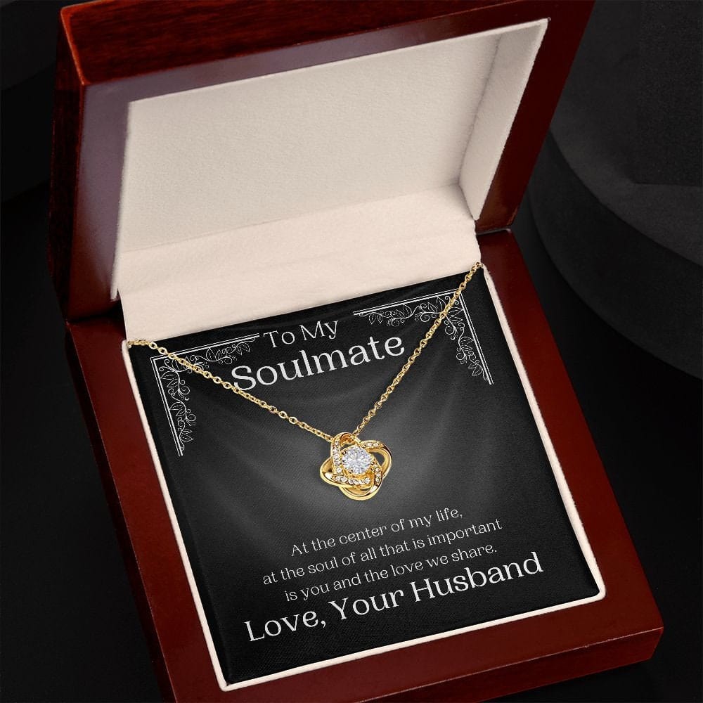 ShineOn Fulfillment Jewelry Soulmate Necklace, Soulmate Gift, To My Soulmate, Valentine Gift, White Gold or Gold Necklace, Gift For Her, Free Gift Box, Free Shipping