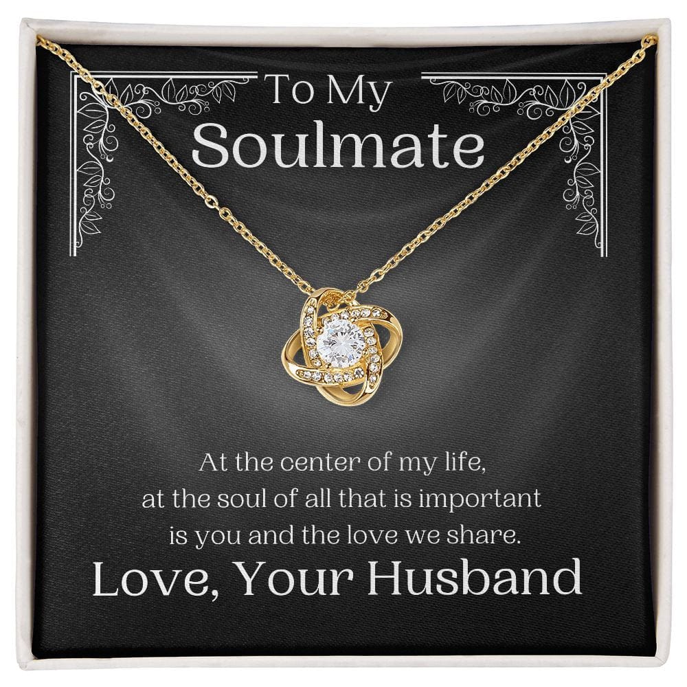 ShineOn Fulfillment Jewelry Soulmate Necklace, Soulmate Gift, To My Soulmate, Valentine Gift, White Gold or Gold Necklace, Gift For Her, Free Gift Box, Free Shipping