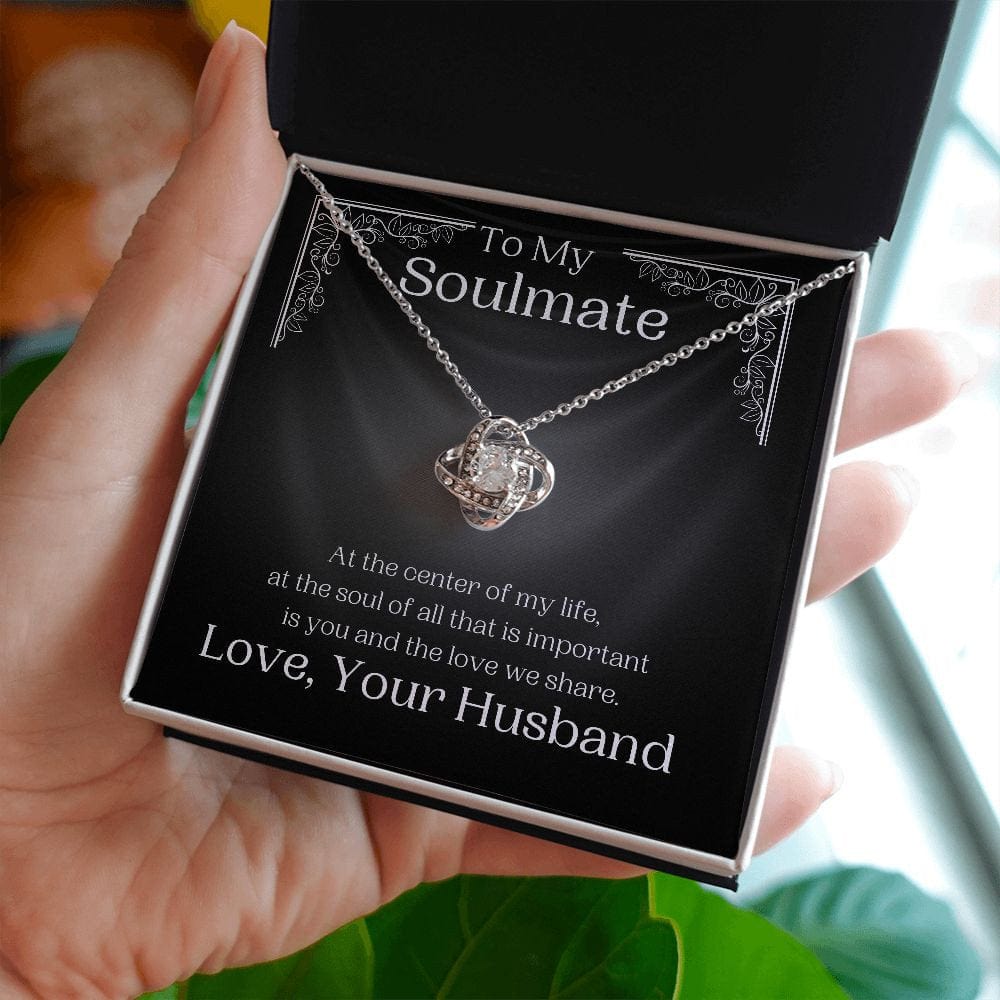 ShineOn Fulfillment Jewelry Soulmate Necklace, Soulmate Gift, To My Soulmate, Valentine Gift, White Gold or Gold Necklace, Gift For Her, Free Gift Box, Free Shipping