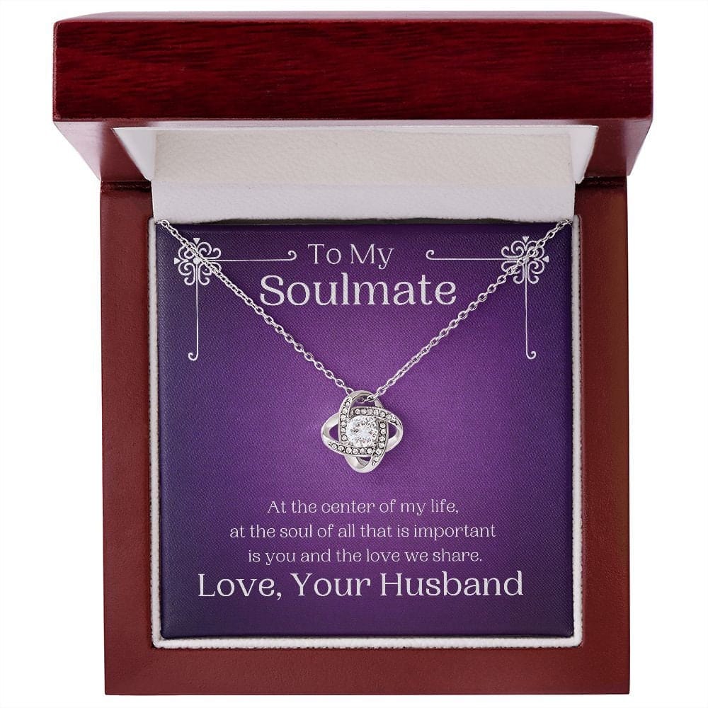 ShineOn Fulfillment Jewelry Soulmate Necklace, Soulmate Gift, To My Soulmate, Valentine Gift, White Gold or Gold Necklace, Gift For Her, Free Gift Box, Free Shipping