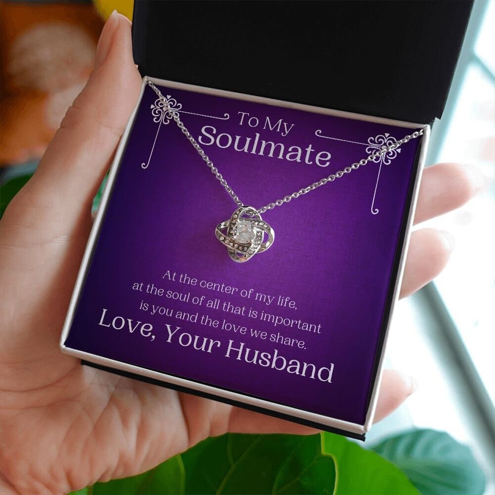 ShineOn Fulfillment Jewelry Soulmate Necklace, Soulmate Gift, To My Soulmate, Valentine Gift, White Gold or Gold Necklace, Gift For Her, Free Gift Box, Free Shipping