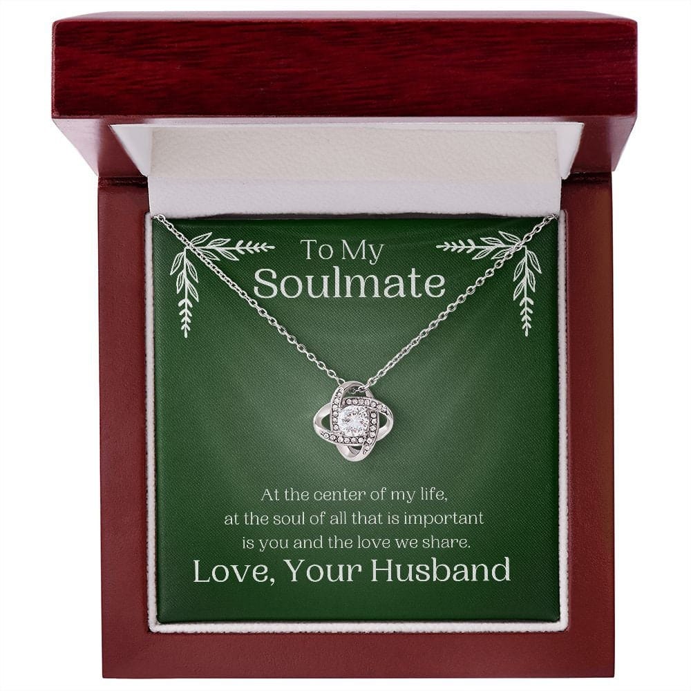 ShineOn Fulfillment Jewelry Soulmate Necklace, Soulmate Gift, To My Soulmate, Valentine Gift, White Gold or Gold Necklace, Gift For Her, Free Gift Box, Free Shipping