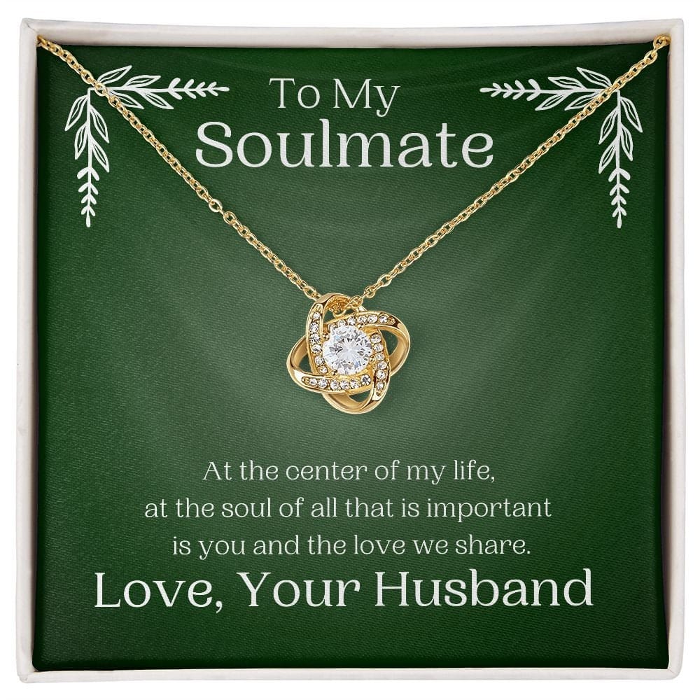 ShineOn Fulfillment Jewelry Soulmate Necklace, Soulmate Gift, To My Soulmate, Valentine Gift, White Gold or Gold Necklace, Gift For Her, Free Gift Box, Free Shipping