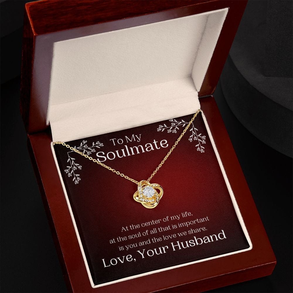 ShineOn Fulfillment Jewelry Soulmate Necklace, Soulmate Gift, To My Soulmate, Valentine Gift, White Gold or Gold Necklace, Gift For Her, Free Gift Box, Free Shipping