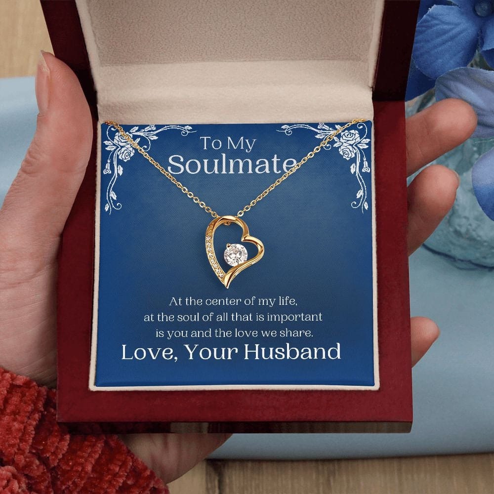 ShineOn Fulfillment Jewelry Soulmate Necklace, Heart Necklace, Soulmate Gift, Silver Necklace, Gold Necklace, Free Gift Box, Free Shipping