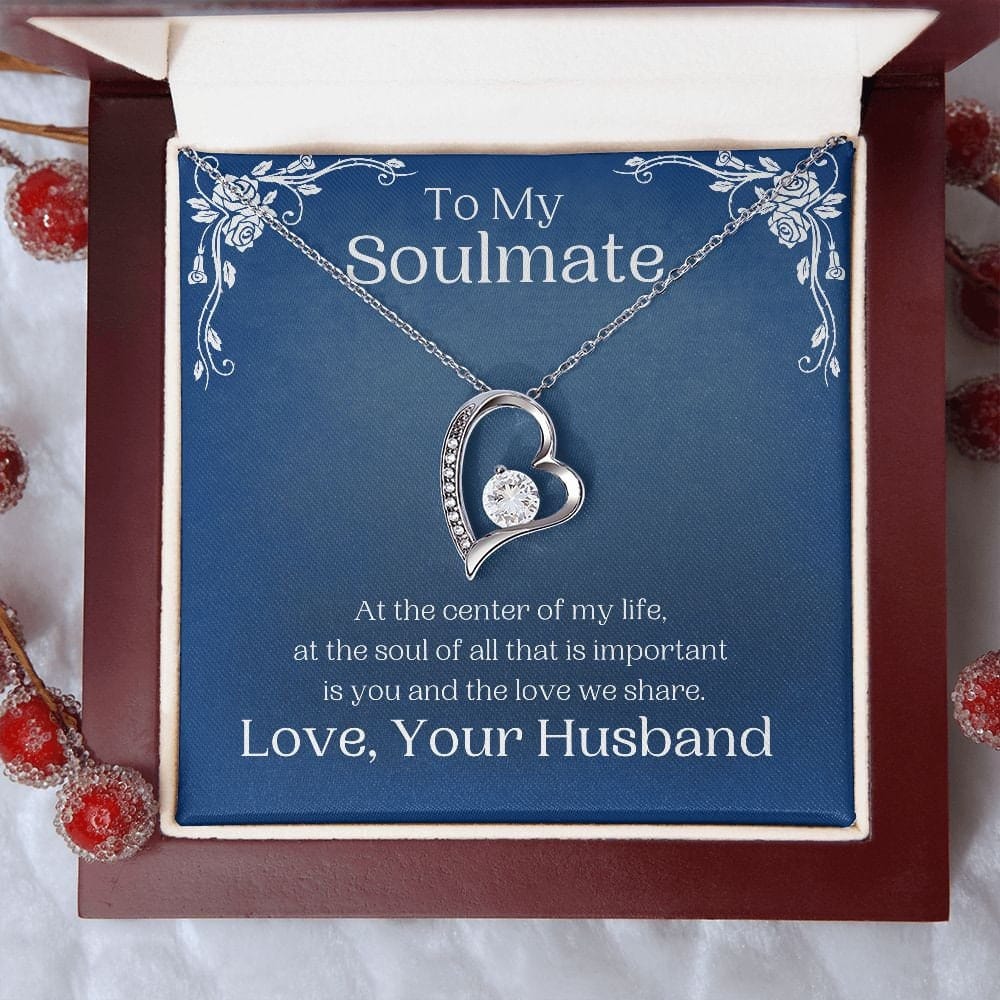 ShineOn Fulfillment Jewelry Soulmate Necklace, Heart Necklace, Soulmate Gift, Silver Necklace, Gold Necklace, Free Gift Box, Free Shipping