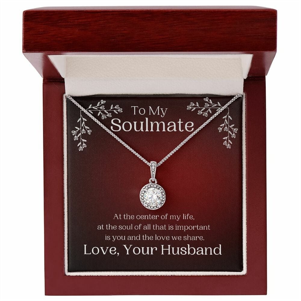 ShineOn Fulfillment Jewelry Soulmate Necklace, Soulmate Gift, Valentine Gift, White Gold Necklace,  Free Gift Box, Free Shipping