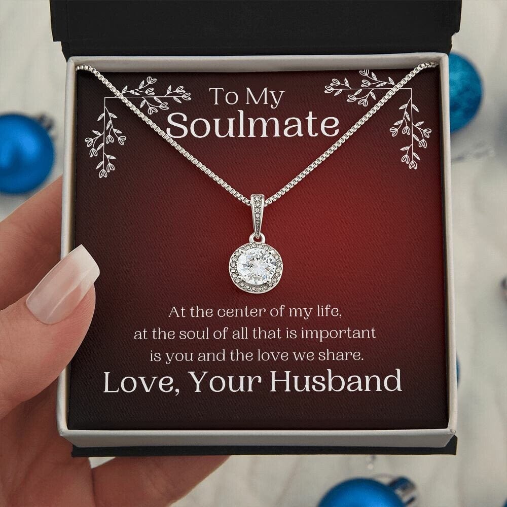 ShineOn Fulfillment Jewelry Soulmate Necklace, Soulmate Gift, Valentine Gift, White Gold Necklace,  Free Gift Box, Free Shipping