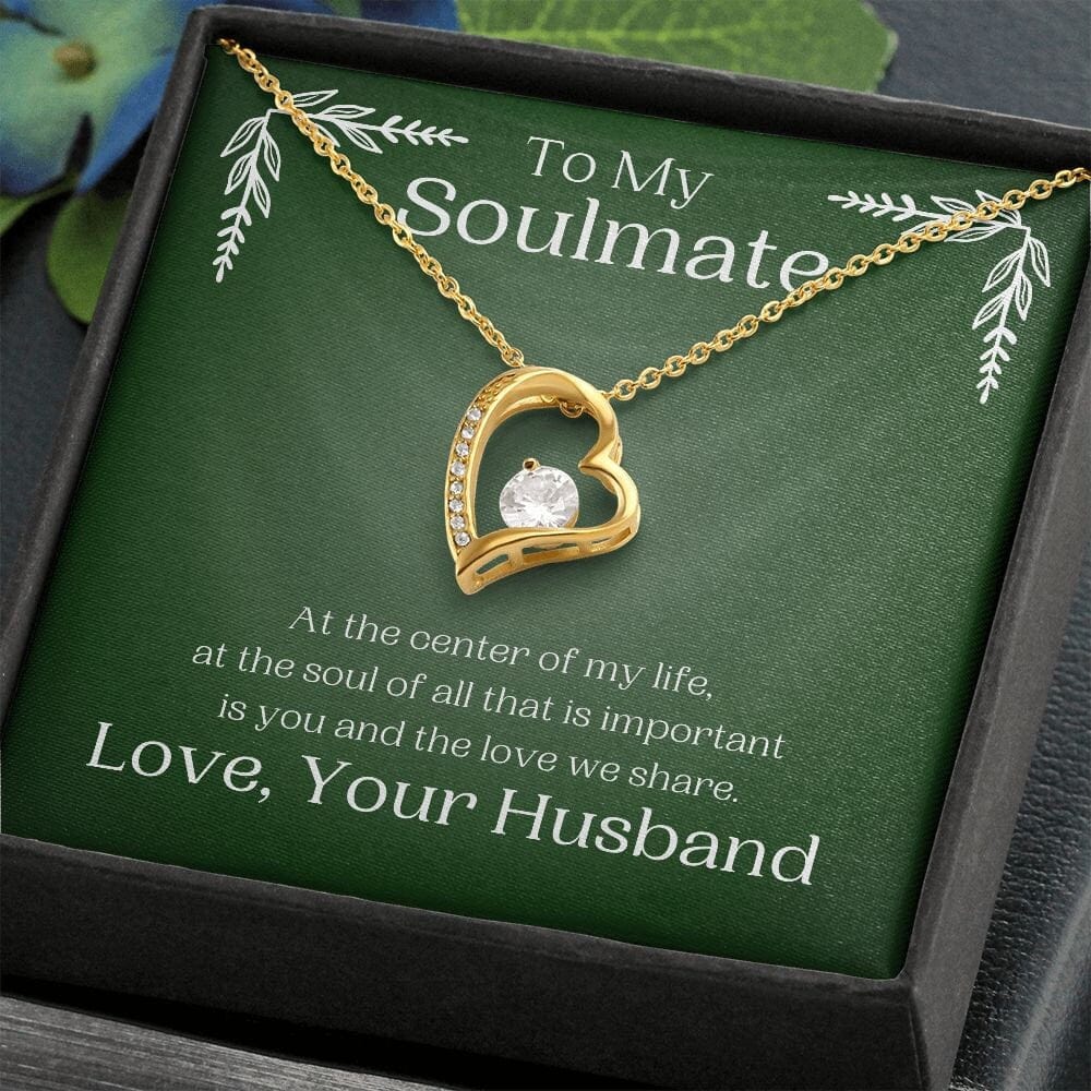 ShineOn Fulfillment Jewelry Soulmate Necklace, Heart Necklace, Soulmate Gift, Silver Necklace, Gold Necklace, Gift for Her, Free Gift Box, Free Shipping